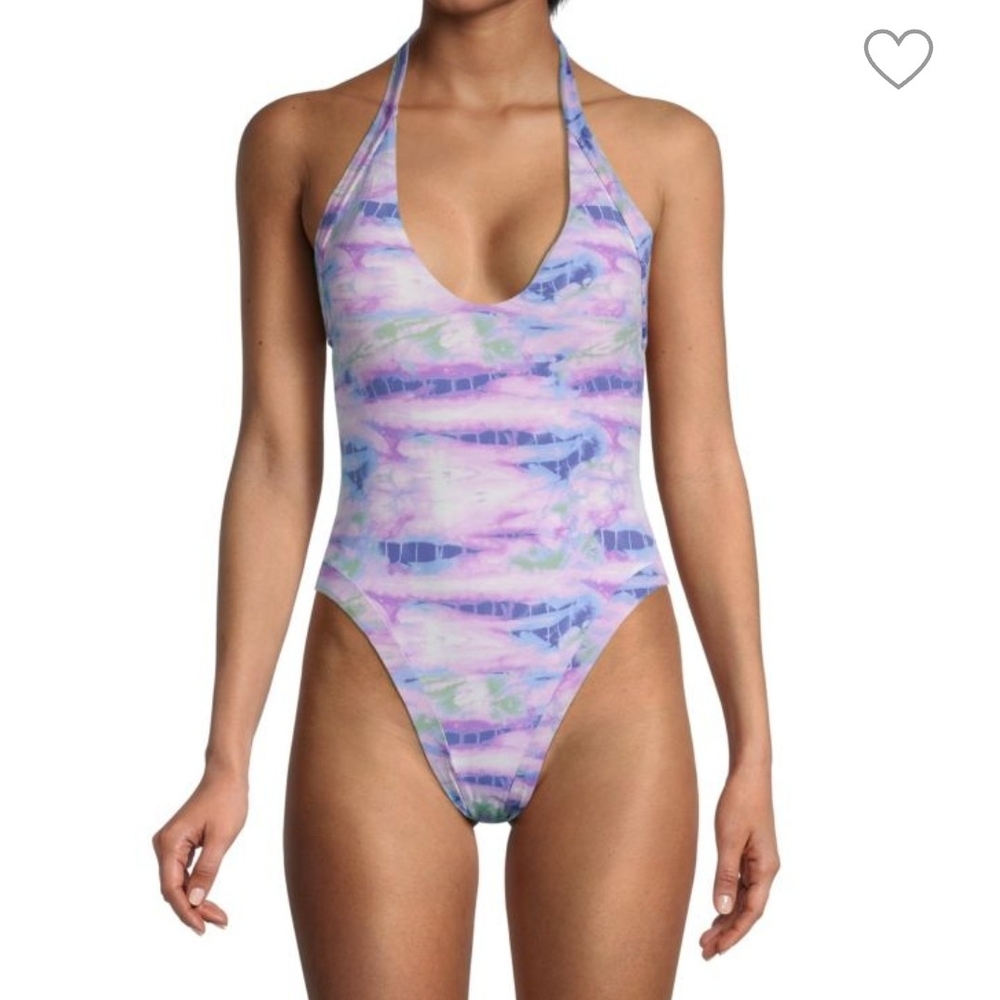 Women's Purple Tie-Dye Swimsuit
